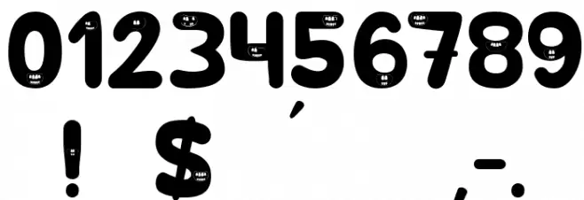 Hilarious Font OTHER CHARS