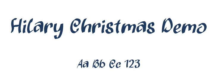 Hilary Christmas Demo Font Preview