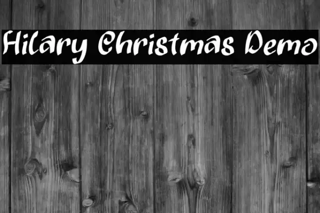 Hilary Christmas Demo Caratteri examples
