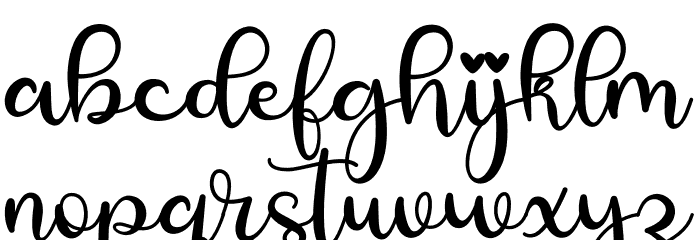 Hilary Patricia Demo Font LOWERCASE