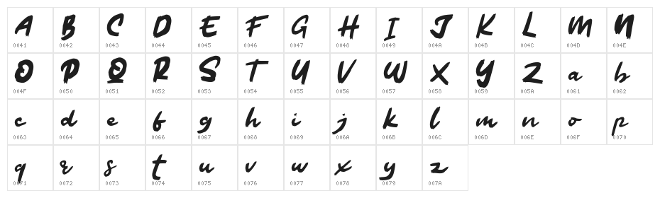 Hilbern FREE Character Map