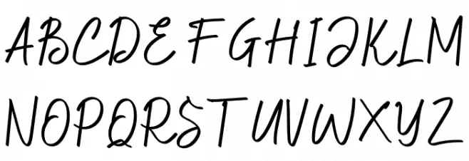 Hilburg Script Caratteri MAIUSCOLE