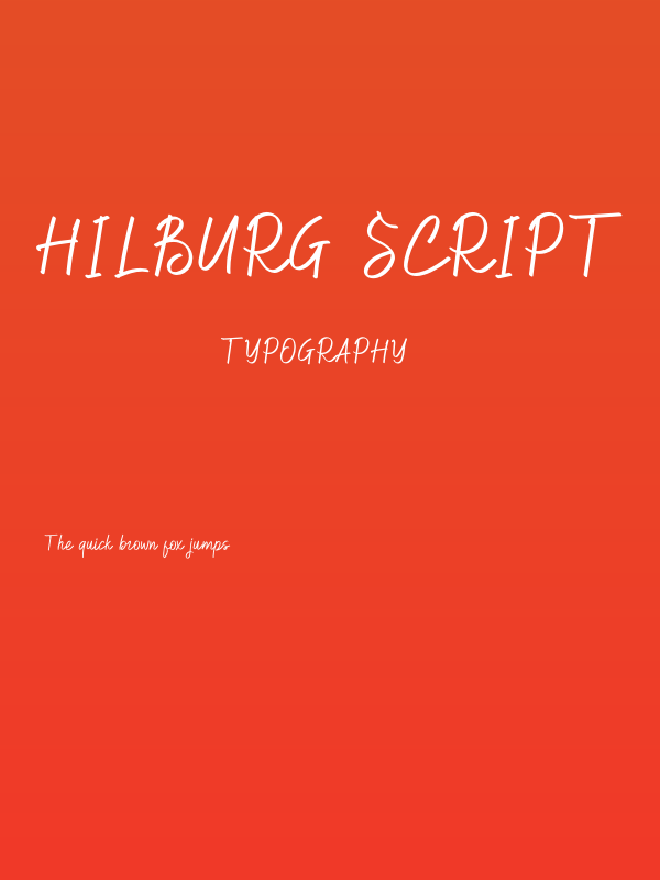 Hilburg Script Poster