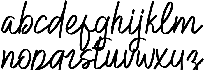 Hilburg Script Font LOWERCASE