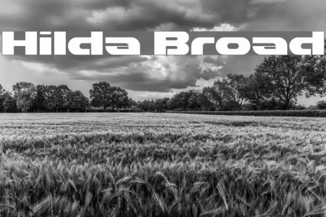 Hilda Broad Шрифта examples