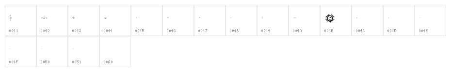 Hilda Sonnenschein Dingbats Character Map