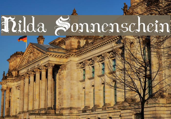 Hilda Sonnenschein Font examples