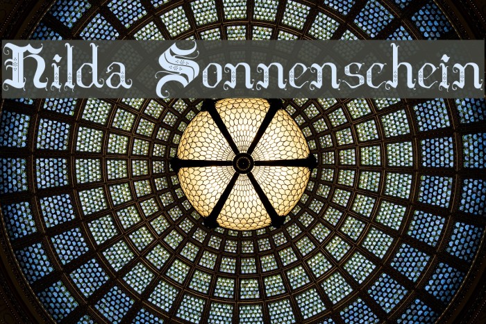 Hilda Sonnenschein Font examples