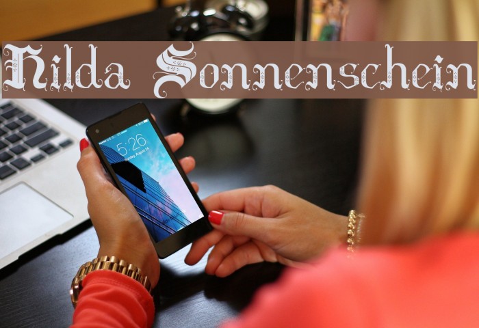 Hilda Sonnenschein Font examples