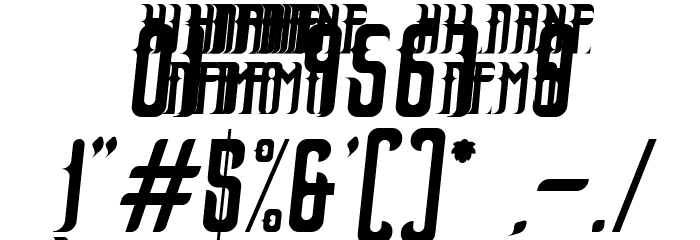 Hildane Italic Font OTHER CHARS