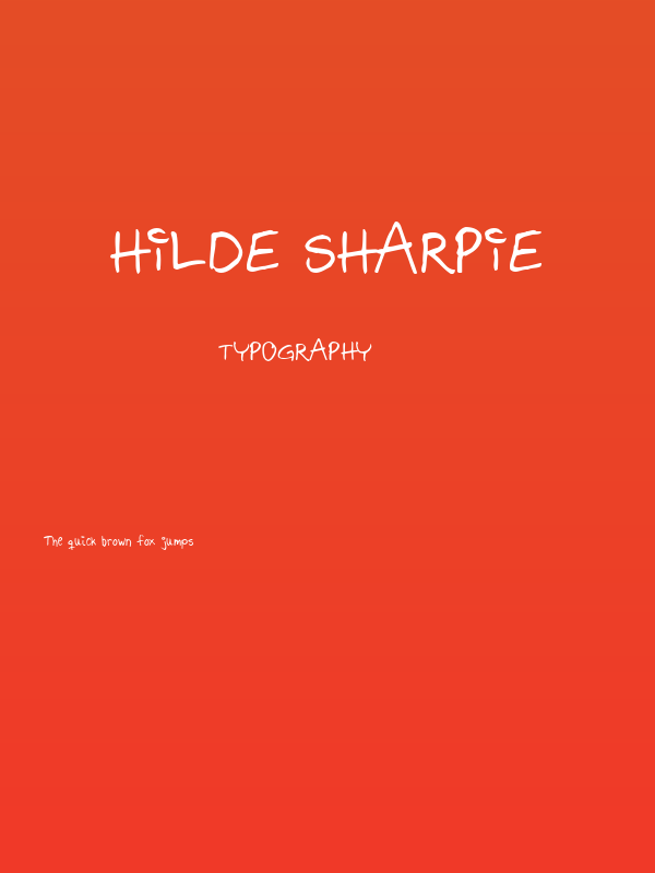 Hilde Sharpie Poster