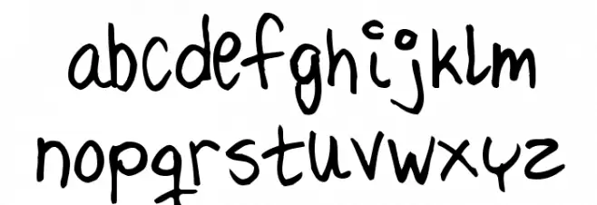 Hilde Sharpie Caratteri MINUSCOLO