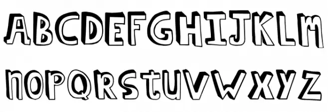 HildeCAPS Schriftart Groß