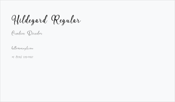 Hildegard Regular Business Card