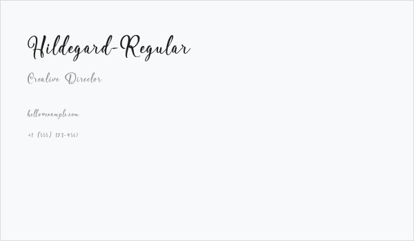 Hildegard-Regular Business Card