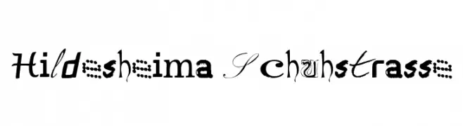 Hildesheima Schuhstrasse  Frei Schriftart Herunterladen