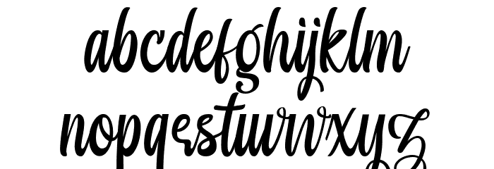 Hildor Script Font LOWERCASE