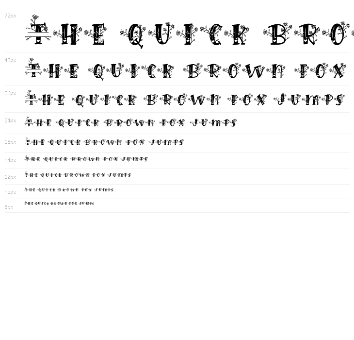 Hilens Flower Monogram Regular Waterfall