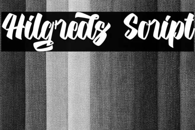 Hilgreds Script Font examples
