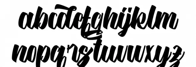 Hilgreds Script Caratteri MINUSCOLO