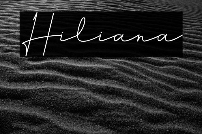 Hiliana Font examples
