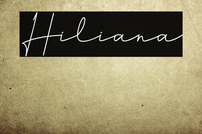 Hiliana Font examples
