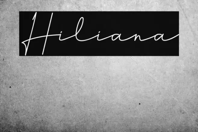 Hiliana Font examples