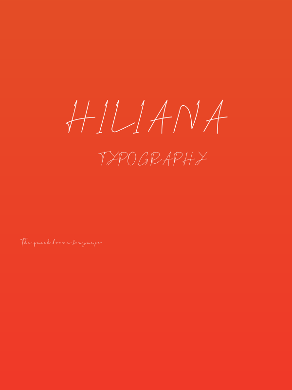 Hiliana Poster