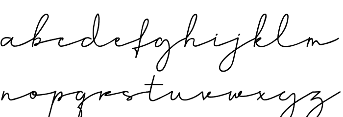 Hiliana Font LOWERCASE