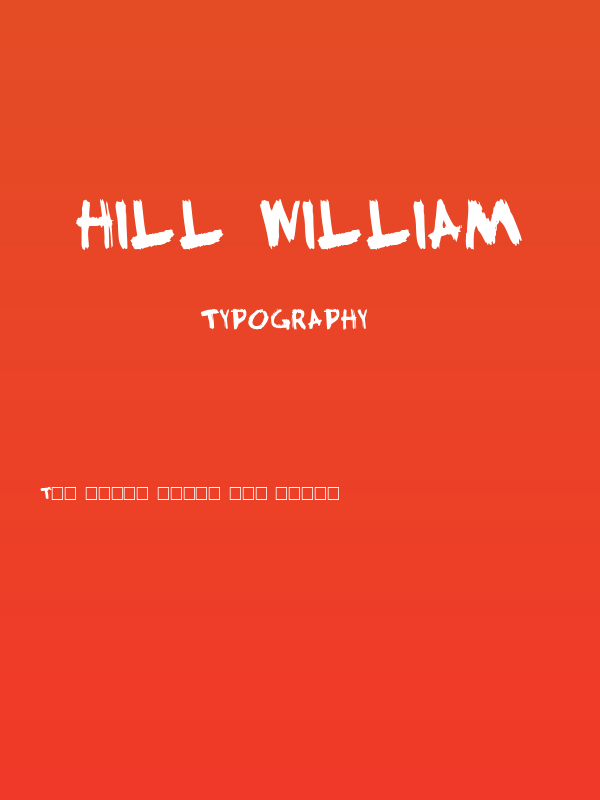 Hill William Poster