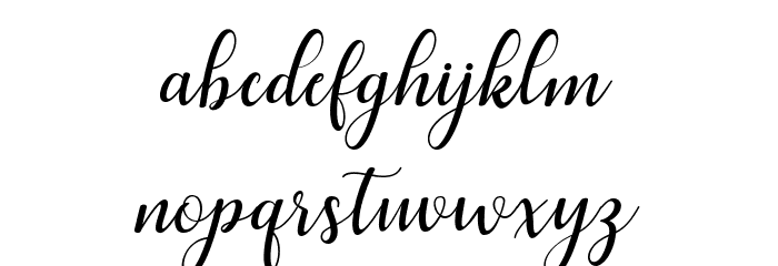 HillahScript Font LOWERCASE
