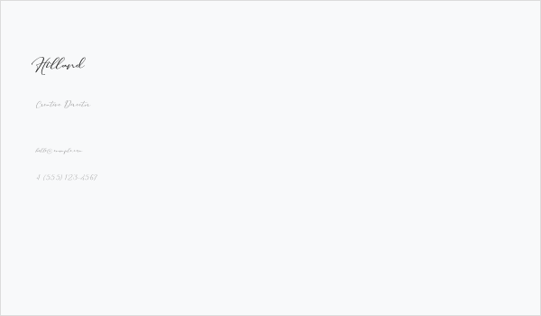 Hilland Business Card