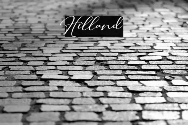 Hilland Font examples