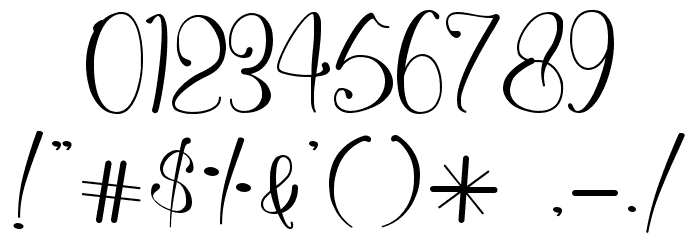 Hillarie - Personal Use Font OTHER CHARS