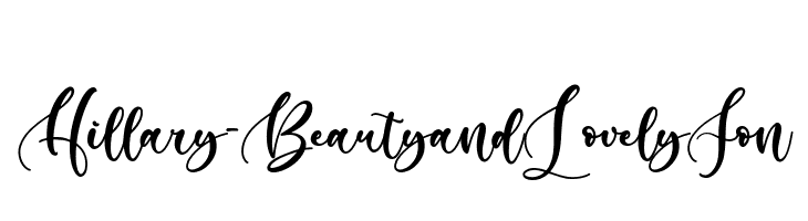 Hillary - Beauty and Lovely Fon  フリーフォントのダウンロード