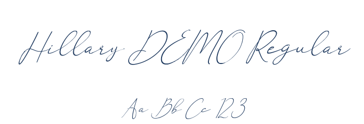 Hillary DEMO Regular Font Preview
