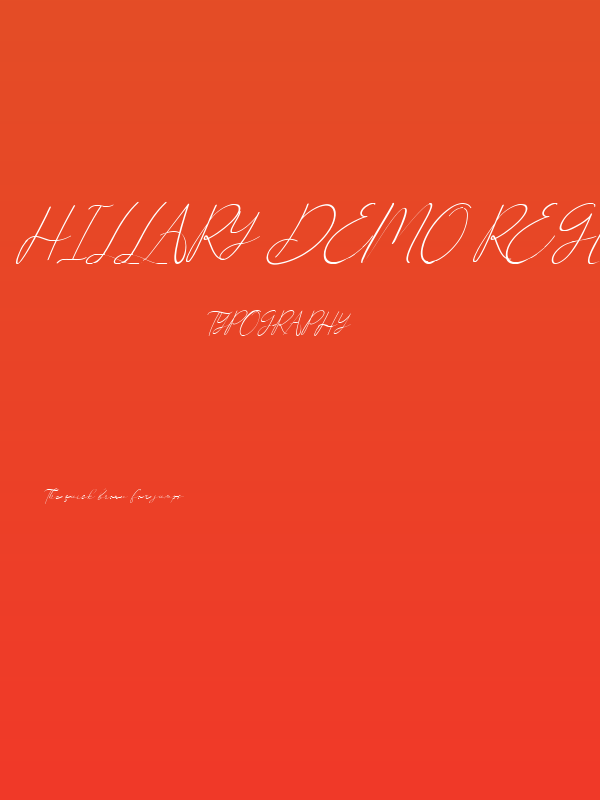 Hillary DEMO Regular Poster