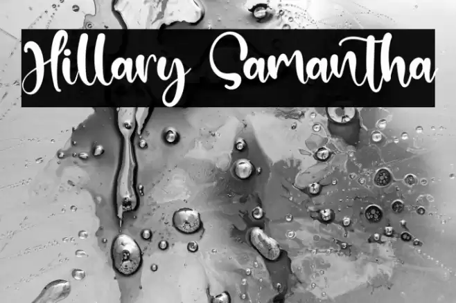 Hillary Samantha Font examples