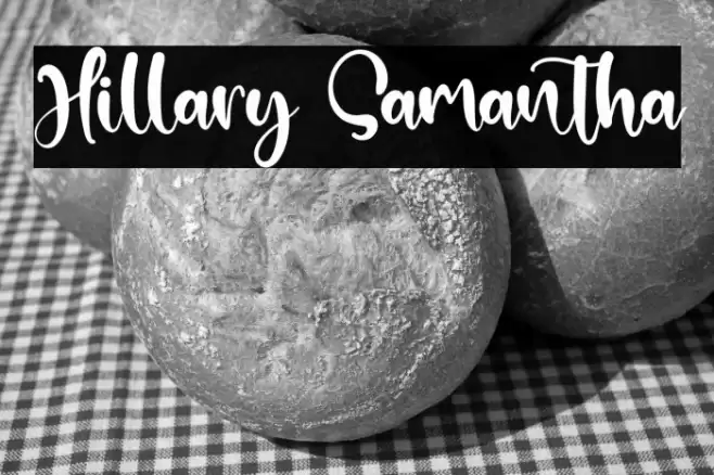 Hillary Samantha Font examples
