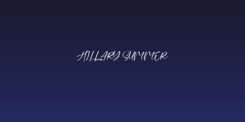 Hillary Summer Social Header
