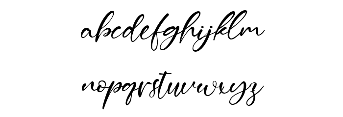 Hillary Summer Font LOWERCASE