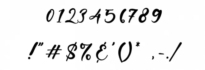 Hillary Youth Font OTHER CHARS