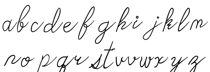 Hillary Youth Font LOWERCASE