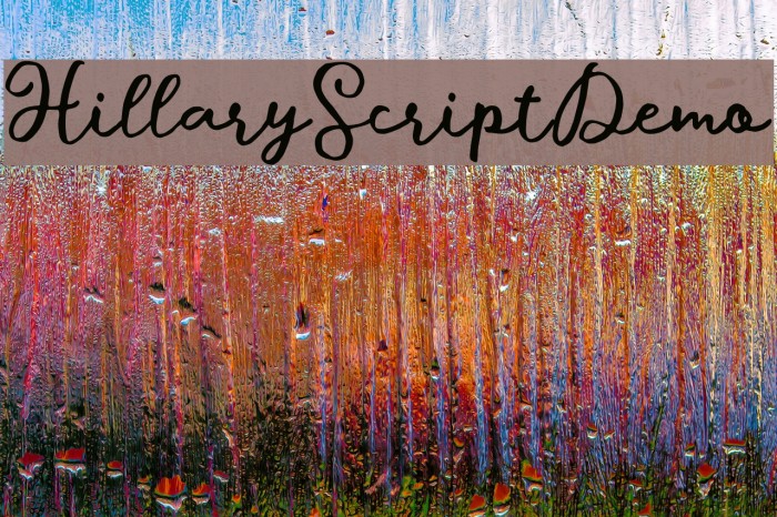 HillaryScriptDemo Font examples