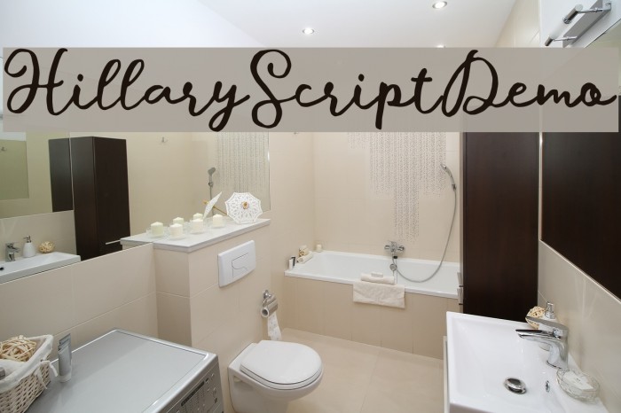 HillaryScriptDemo Font examples