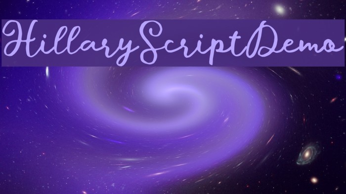 HillaryScriptDemo Font examples
