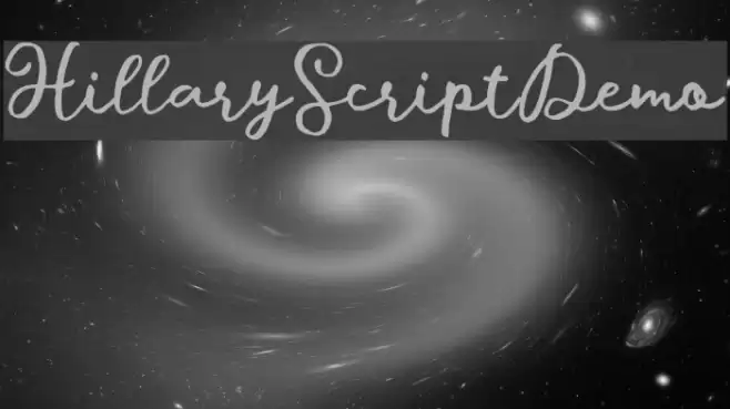 HillaryScriptDemo Font examples