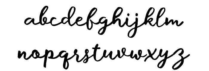 HillaryScriptDemo Font LOWERCASE