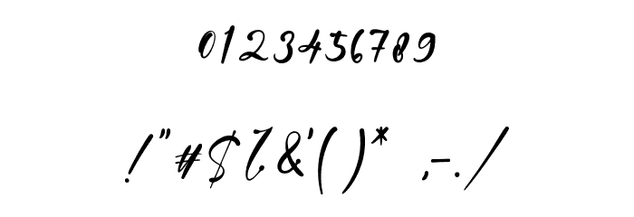 HillarySummer Font OTHER CHARS