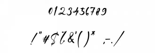 HillarySummer Font OTHER CHARS